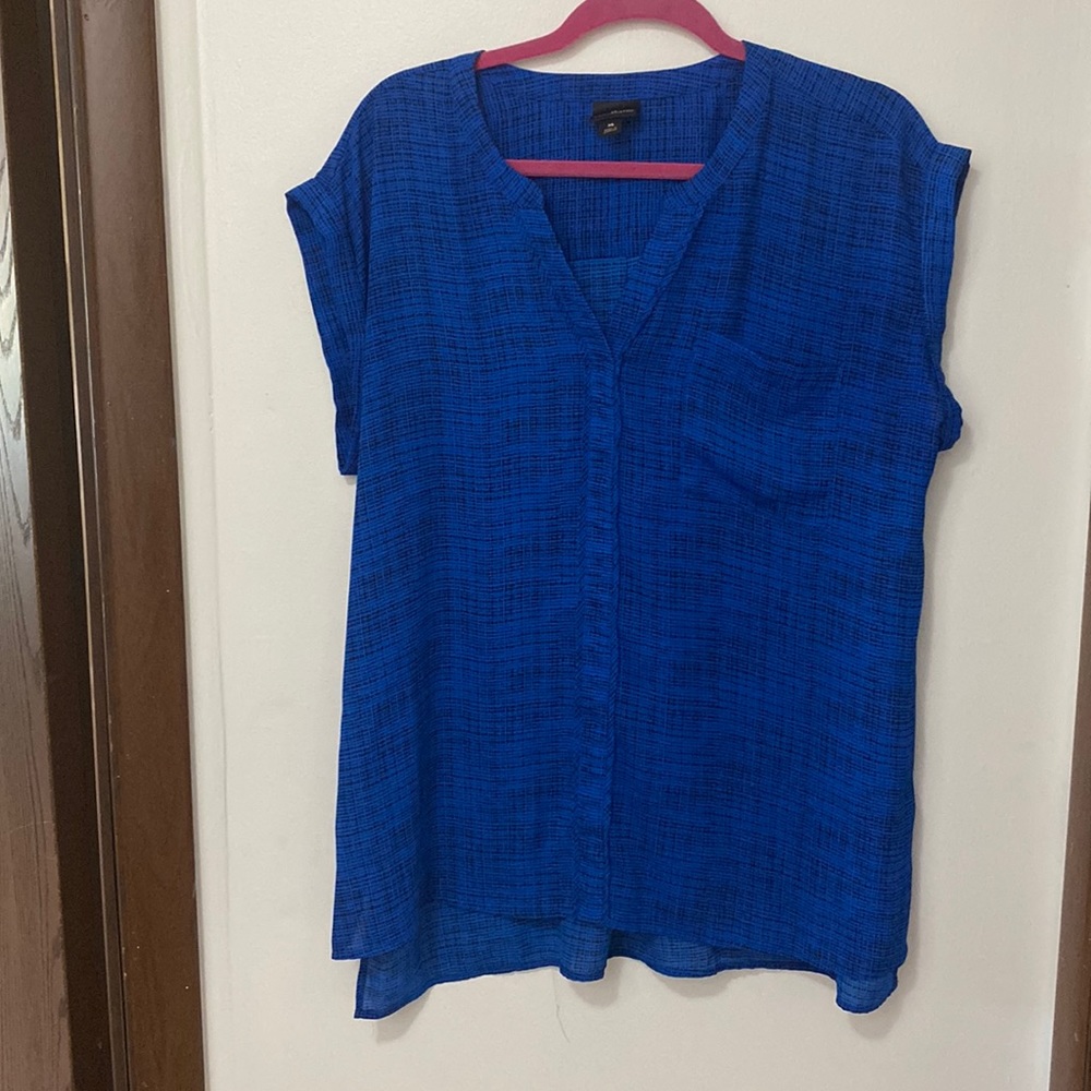Blue and Black Worthington Blouse